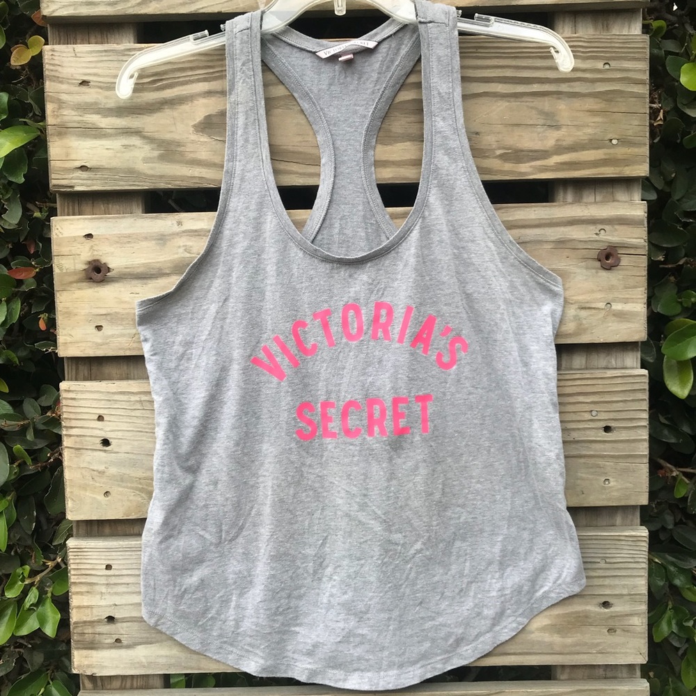 💗Victoria Secret Grey and Hot Pink  Tank Top